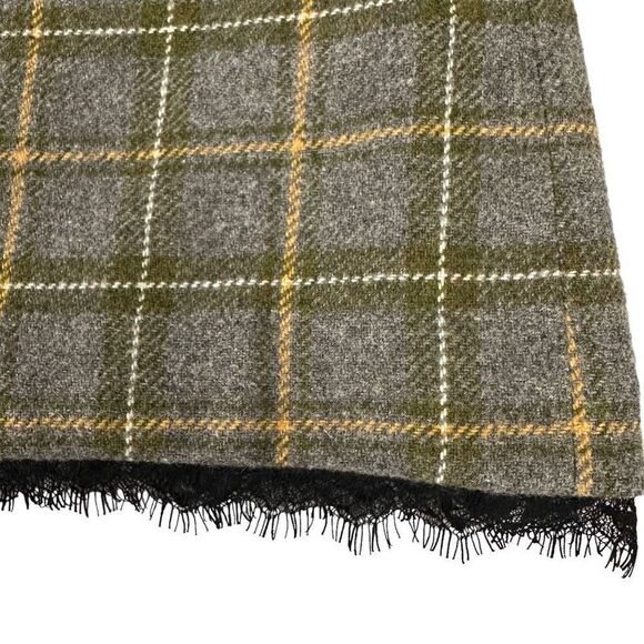 Banana Republic Plaid Lace-Trim Tweed Top size Medium - Picture 6 of 11